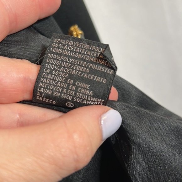 ALBERT NIPON Elegant Beaded Evening Wear 2 PC Suit Black Gold Size 10P - Picture 9 of 14